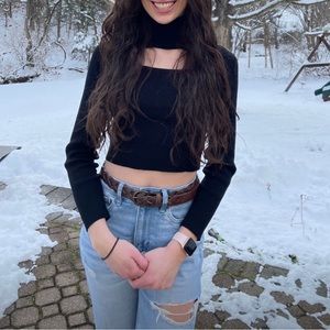 Turtle Neck open-chest top